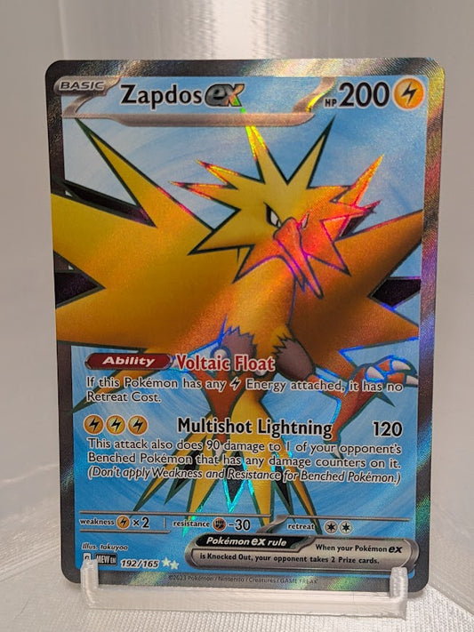 Zapdos EX 192/165 -  Mint Condition
